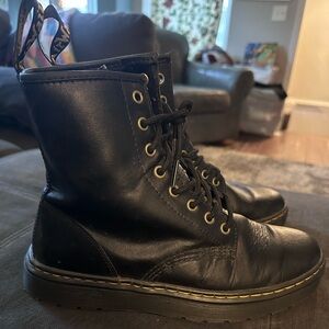 Dr. Martens Black Leather Combat Boots